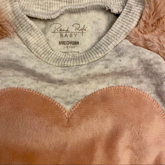 2/$20💥Rene Rofe Pink Baby Girl Heart Matching Set - Picture 2 of 4